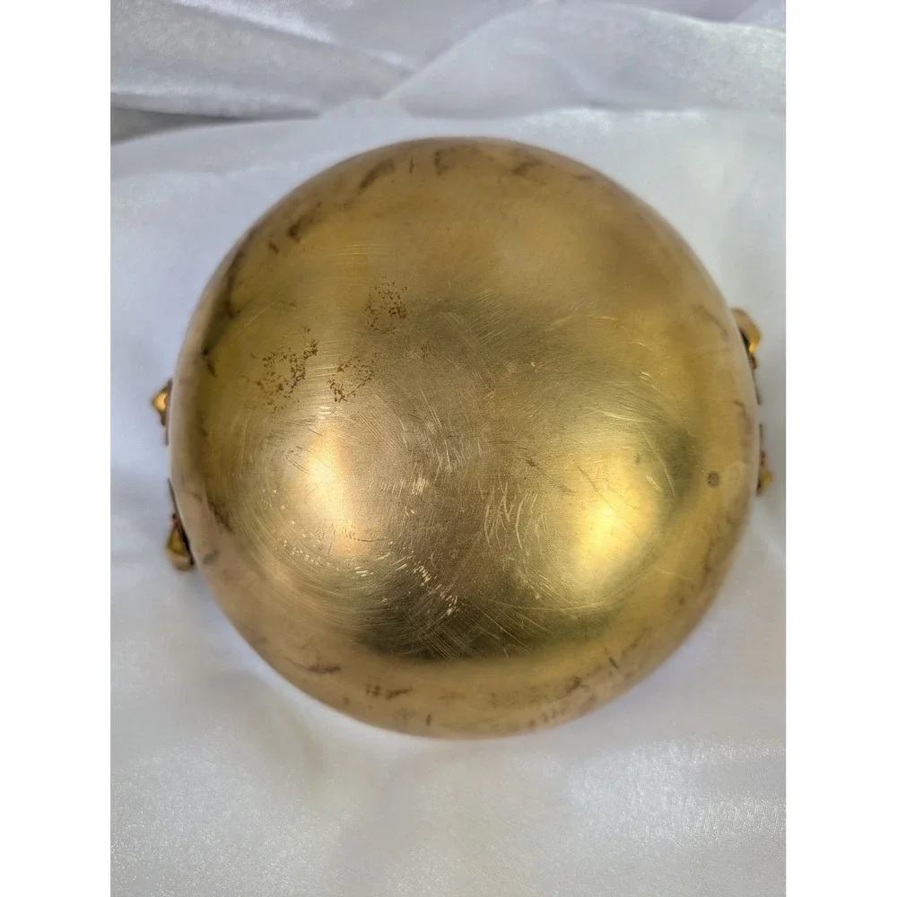 Vintage Brass Bowls with Handles Kadhai Indian Serving Dish‎ Home Decor